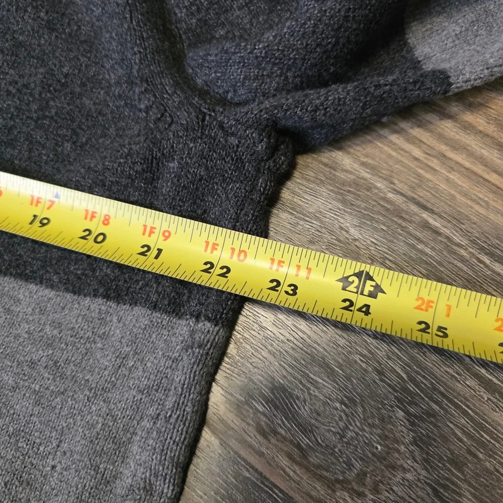 Banana Republic Mens XL Colorblock Crewneck Sweater Gray Black Cotton Wool Blend